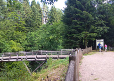 Passerelle entre les gorges de Crosery et la voie verte