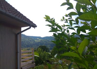 Balcon et montagnes