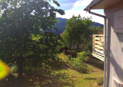 Balcon et montagnes